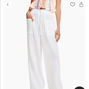Bar III Wide Leg Drawstring Cotton Wide Leg Pants Size Small NEW WITH TAGS